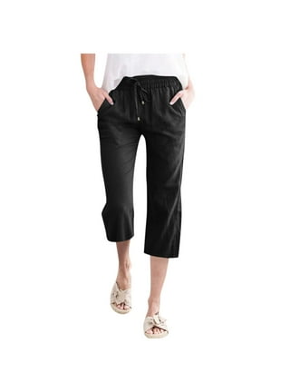 Women Casual Cargo Pants, Adults Loose Solid Color Zipper Trousers with  Pockets Khaki