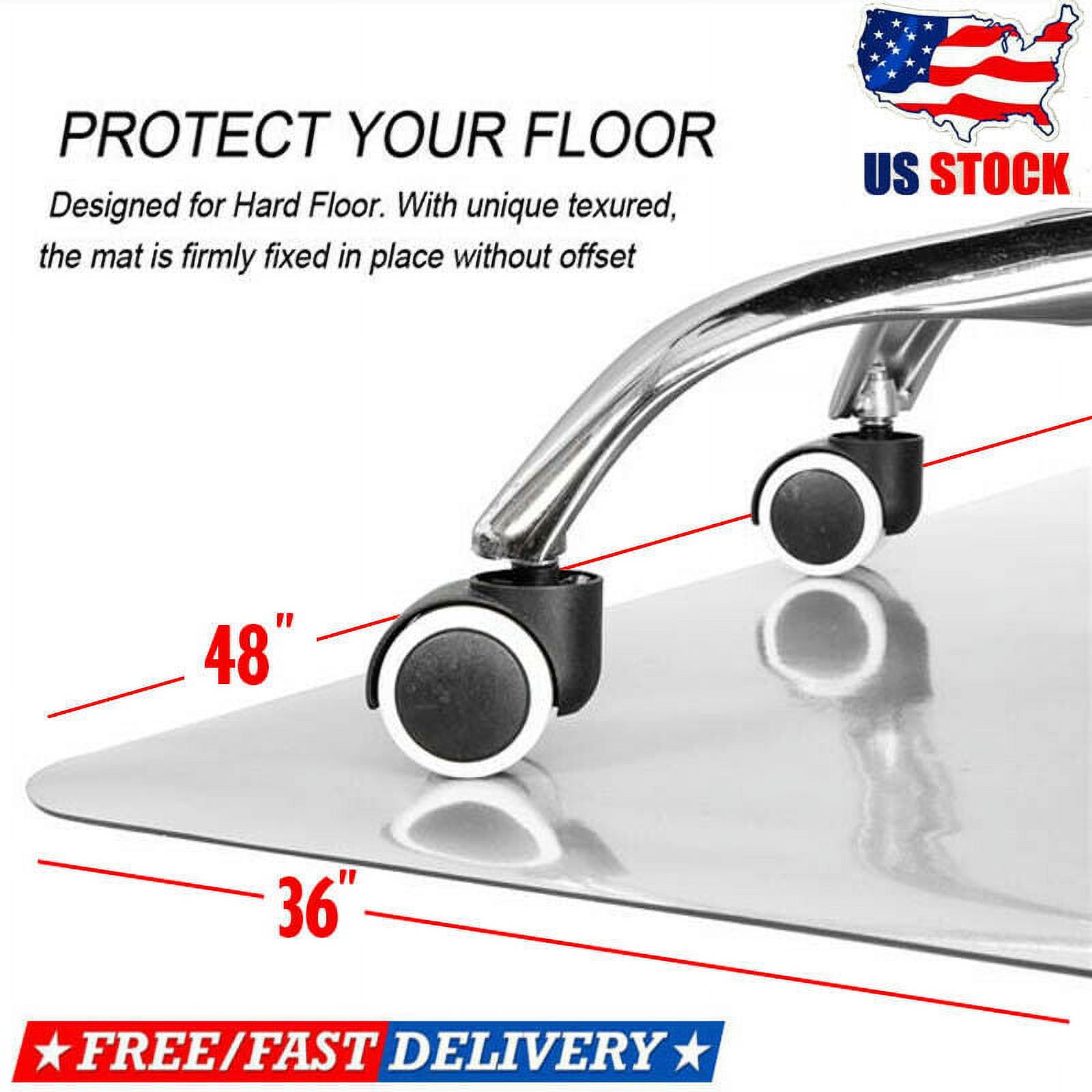 Yinke New Heavy Duty 36" X 48" Pvc Office Computer Chair Desk Carpet/Hard Wood Floor Protector