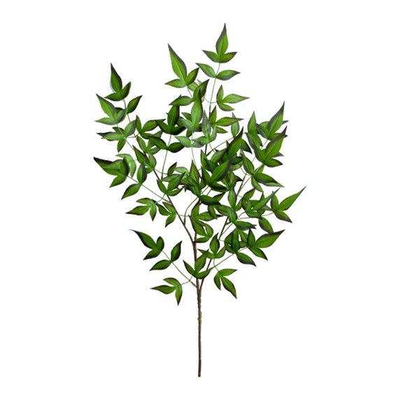 Yinkuu Large Size 1pc Artificial Bamboo Leaves Branch For Home Shop Decoration Faux Greenery Stem Fake Plant