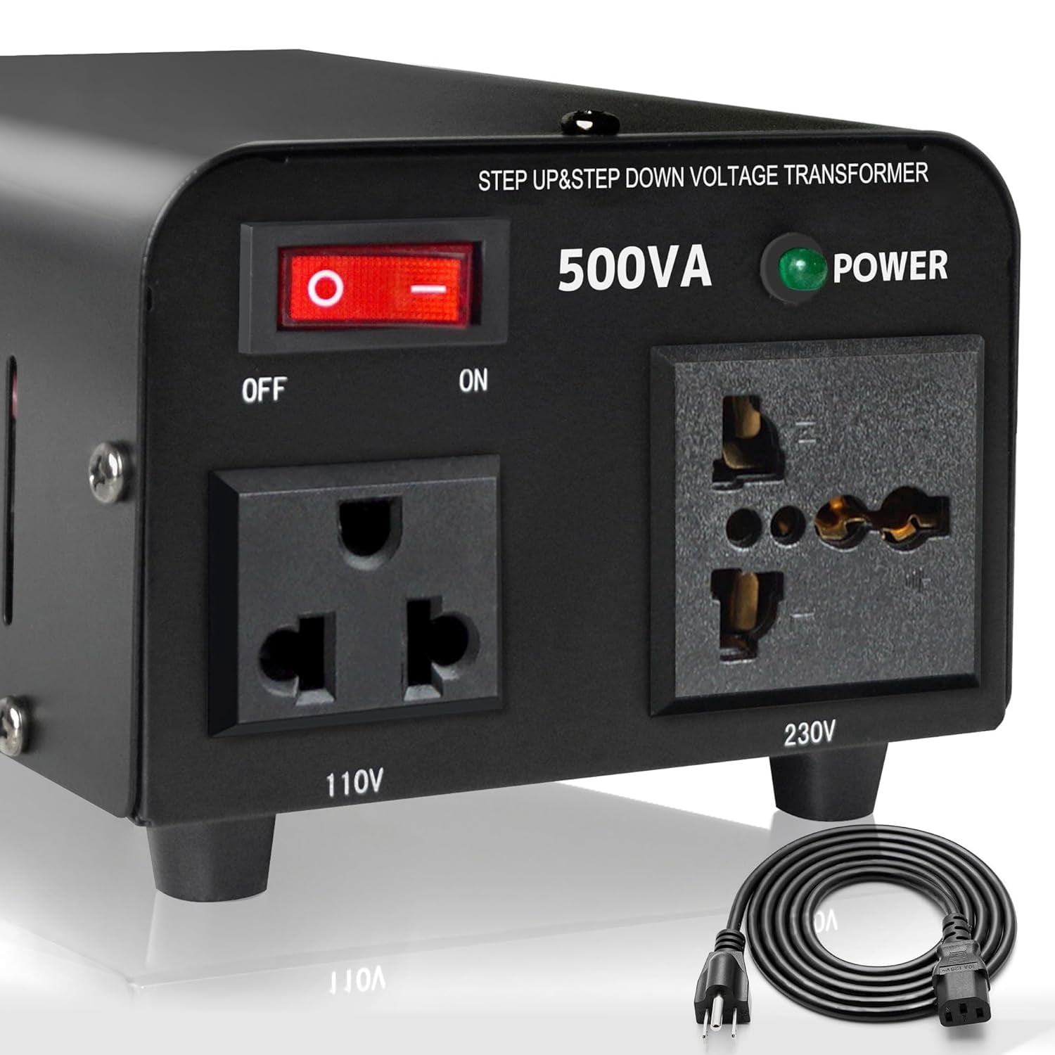 Yinleader 500W Voltage Transformer Power Converter(220V to 110V, 110V to 220V) Step Up/Down Converter 110/120 Volt -