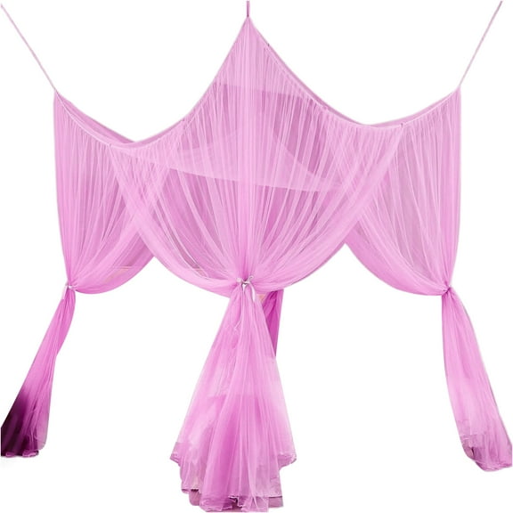 Yinreli Mosquito Net for Bed Double Bed Mosquito Net Breathable Fine Mesh Canopy with 4 Corners for Indoor/outdoor Use Ideal for Summer Nights Family