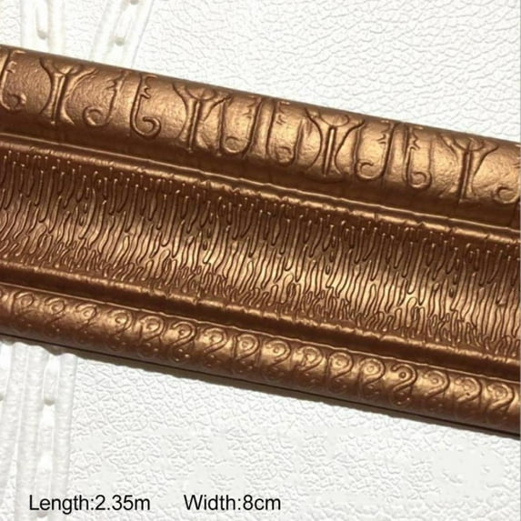Yinrunx Wall Edging Strip Self Adhesive 3D Border Waterproof Wall Decort Wallpaper Wall Panels Peel off and Stick for Bathroom/ Kitchen/ Living Room Ceiling Border Door Frame Waist Line
