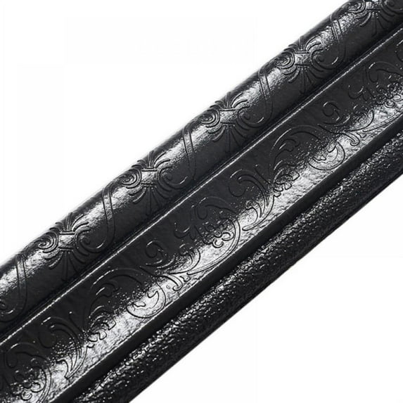 Yinrunx Wall Trim Line Skirting Border, 3D Pattern Sticker Decorative Self Adhesive Waterproof Wall Border Strip, Foam Molding Trim for Home Baseboard Corner Line 3.14inx7.54ft