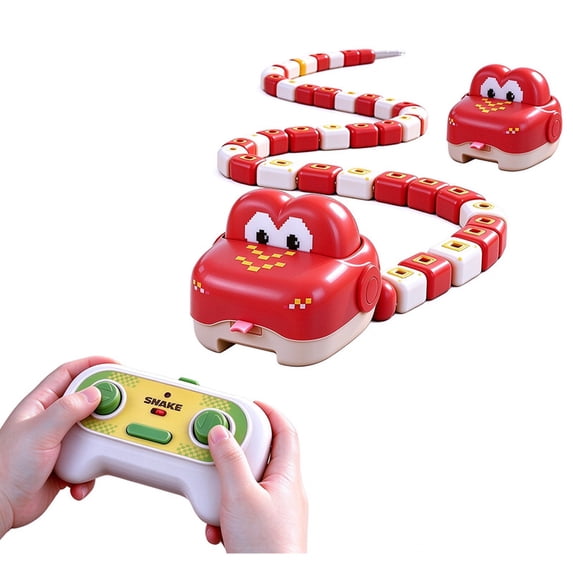 Yintiny Pixel Snake RC Toy, Red Wiggling Robot Snake with Gamepad and ...