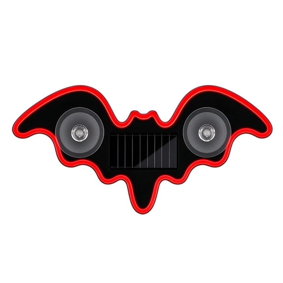 Yintiny Red Solar Bat LED Car Light, Wireless RGB Atmosphere Lamp for Car Truck SUV Window