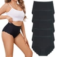 thumbnail image 1 of Yintry Women's Seamless Panties High Waist Underwear Briefs, 5 Pack, Size S-XL, 1 of 6