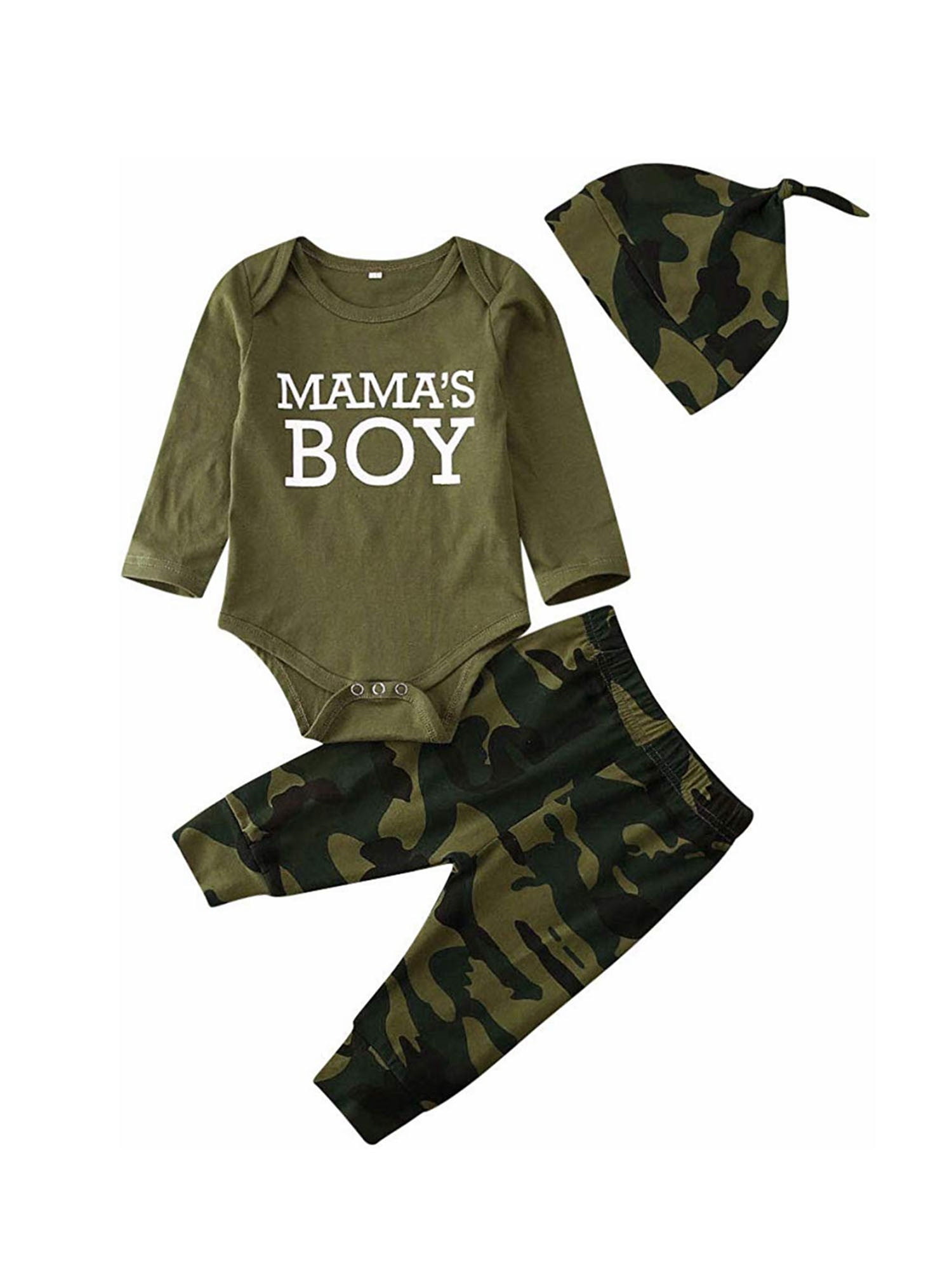 Yinyinxull 3PCS Newborn Baby Boys Girls Romper Bodysuit Pants