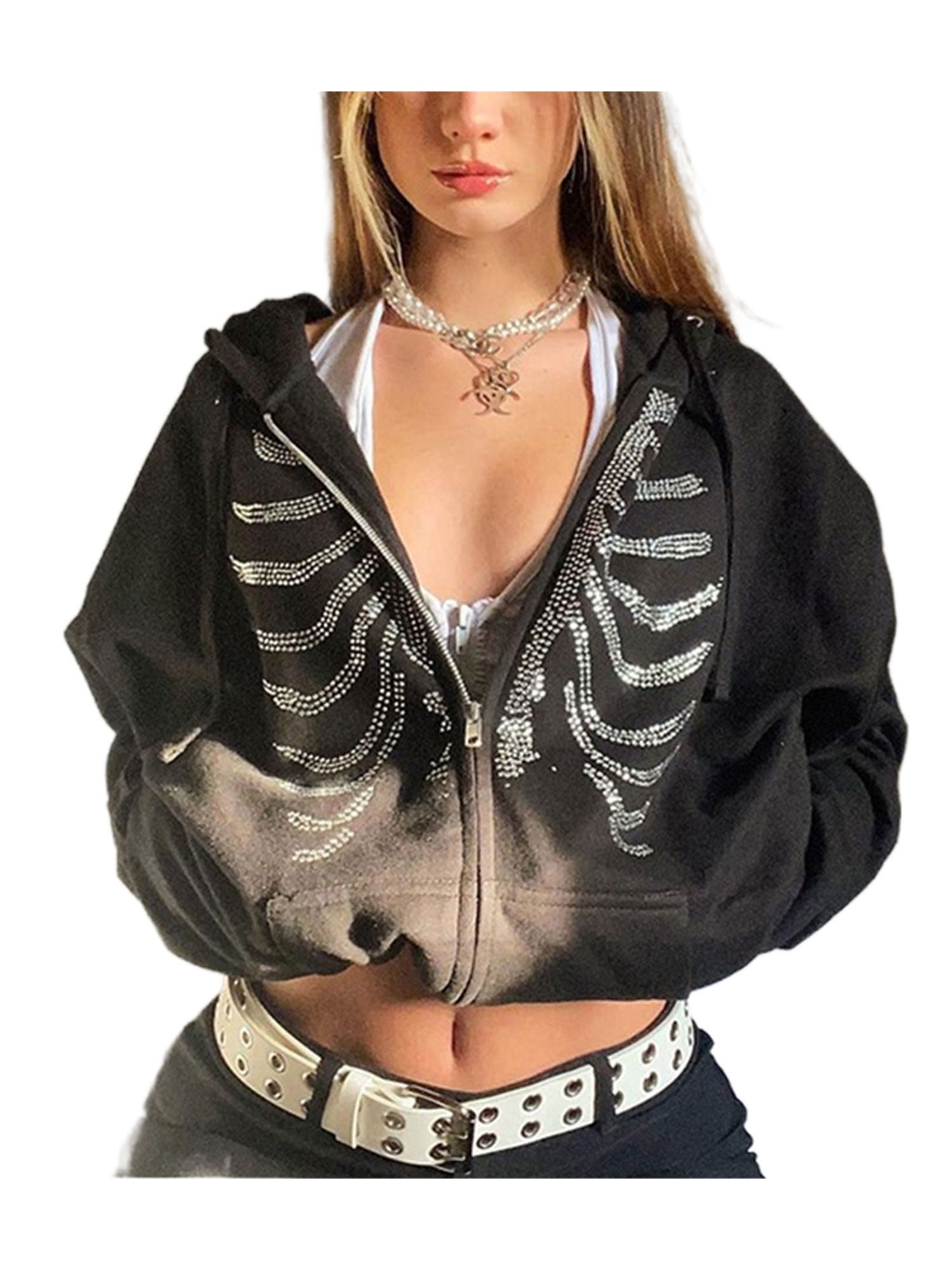 Buy China Wholesale Top Selling Oversized Sweatshirt Cross Rhinestone  Hoodie Jackets Y2k Long Sleeve Zip Up Hoodie & Zip Up Hoodie/y2k Jackets  $12.8