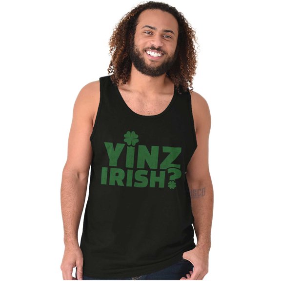 Yinz Irish Funny St Patrick's Day Plus Size Graphic Tank Top Brisco Brands 2X