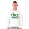 thumbnail image 1 of Yinz Irish Funny St Patrick's Day Unisex Plus Fleece Graphic Sweatshirt Brisco Brands 3X, 1 of 3