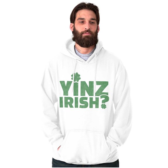 Yinz Irish Funny St Patrick's Day Unisex Plus Fleece Graphic Hoodie Brisco Brands 2X