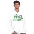 thumbnail image 1 of Yinz Irish Funny St Patrick's Day Unisex Fleece Graphic Zip Up Hoodie Brisco Brands 3X, 1 of 3