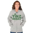 thumbnail image 1 of Yinz Irish Funny St Patrick's Day Zip Up Hoodie Men's Women's Brisco Brands S, 1 of 6