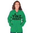thumbnail image 1 of Yinz Irish Funny St Patrick's Day Zip Up Hoodie Men's Women's Brisco Brands X, 1 of 6