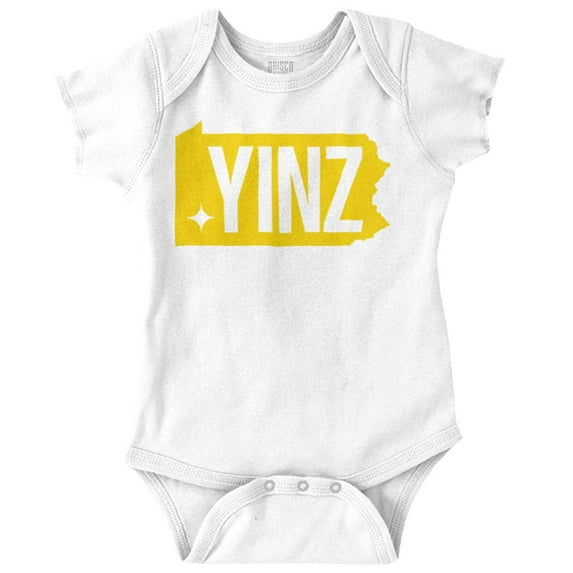 Yinz Philadelphia Pittsburgh PA Romper Boys or Girls Infant Baby Brisco Brands 12M