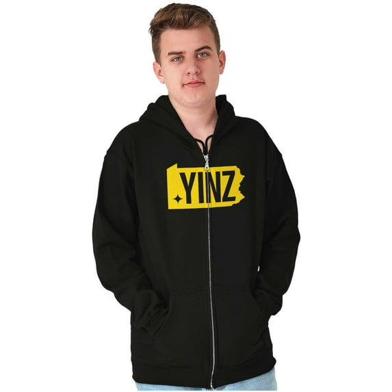 Yinz Philadelphia Pittsburgh PA Unisex Fleece Graphic Zip Up Hoodie Brisco Brands 2X