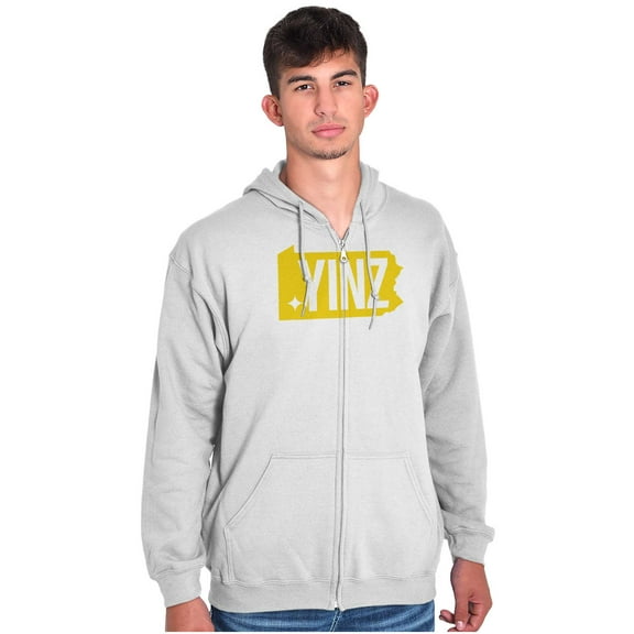 Yinz Philadelphia Pittsburgh PA Zip Up Hoodie Men's Women's Brisco Brands S