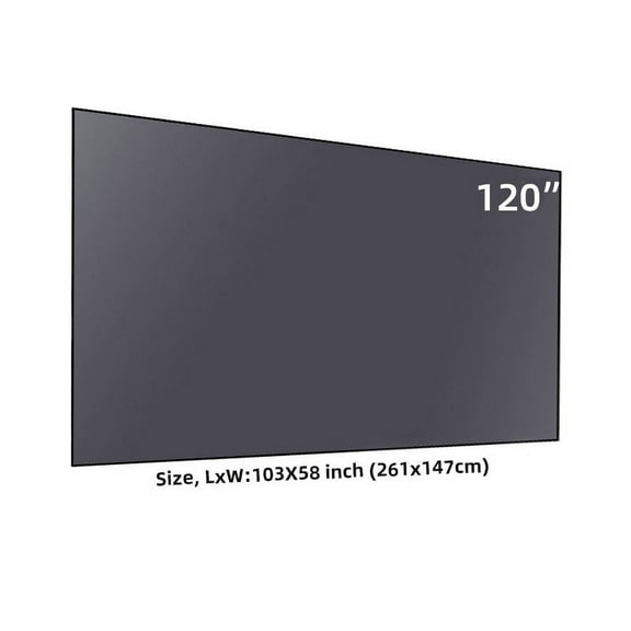 Yinzam 120inch Laser Long Throw Projector Fresnel Screen for Day Light Using, 85% Ambient Light Rejecting (ALR) Fresnel Projector Screen for Long Throw Projector