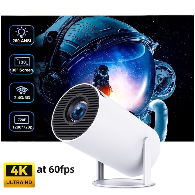 Yinzam HY300 Smart Android 12 Mini Projector, Portable with Auto