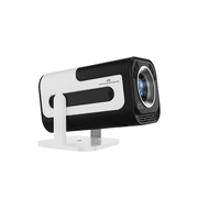 Yinzam Short Throw Ratio Video Android 13 Projector with Short Throw Ratio 2GB RAM, 16GB ROM, Dual WiFi 6 LCD Projector