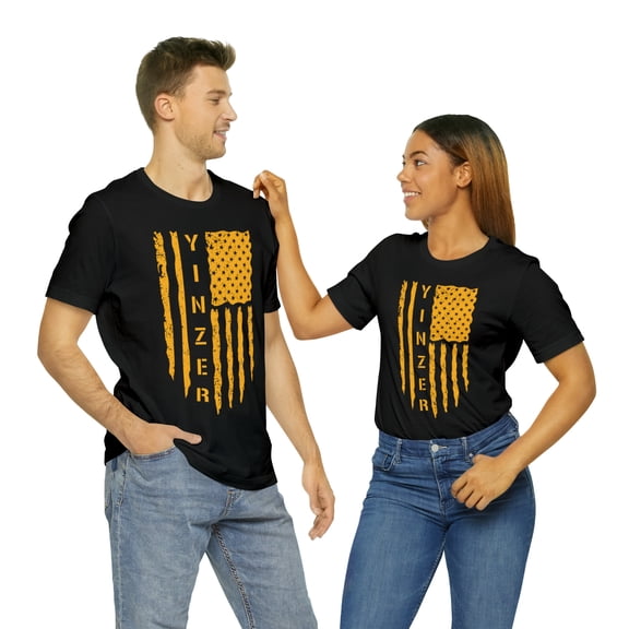 Yinzer Flag Unisex T-shirt: Bella Canvas 3001 Tee Celebrate Pittsburgh