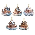 thumbnail image 1 of Yiokii Christmas Acrylic Ornaments Castle House Pendant Dection Year Gift R7, 1 of 8