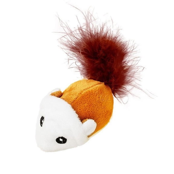 Yiokii Interactive Cat Toy Mouse, Moving Automatic Cat Toys, Simulated Interactive Hunting Cat Toy, Mice Electronic with Furry Tail, Automatic Squeaky Cat Toys for Indoor