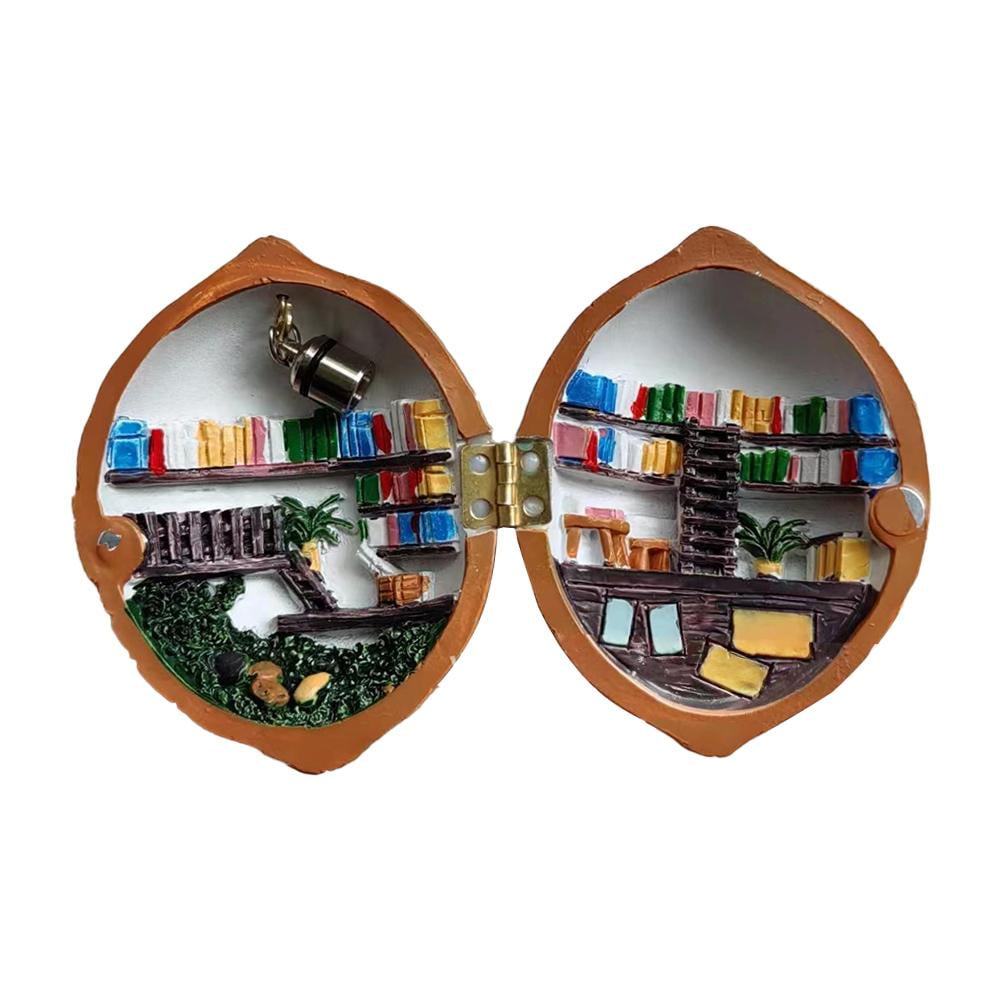 Yiokii Mini Walt Shell Doll House Handmade Walt Tiny World with Light ...
