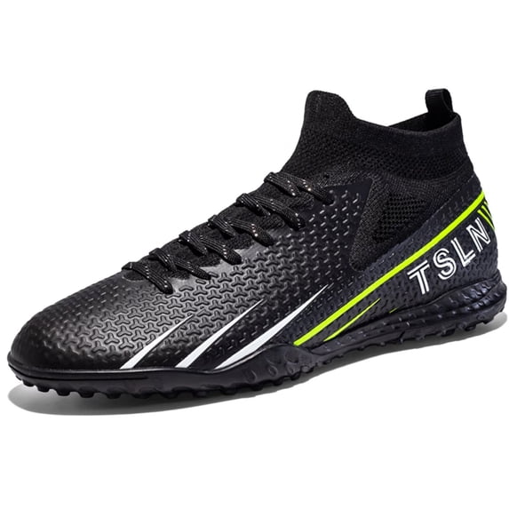 Yiomxhi High-Top Soccer Cleats for Men Adult Younth Lightweight Football Shoes with Ankle Support, Breathable Outdoor Turf Cleats for Training and Matches, Long Studs and Short Studs