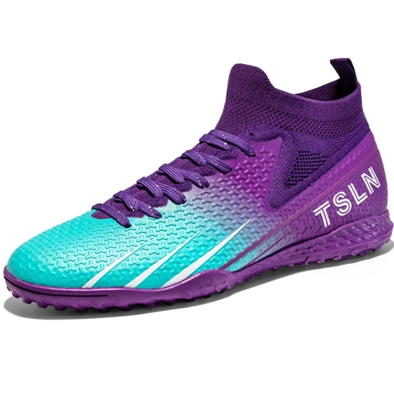 Yiomxhi High-Top Soccer Cleats for Men Adult Younth Lightweight Football Shoes with Ankle Support, Breathable Outdoor Turf Cleats for Training and Matches, Long Studs and Short Studs