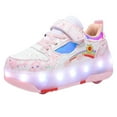 thumbnail image 1 of Yiomxhi Kids Roller Shoes, Boy Girl Sneakers with LED Light Wheels, Become Sport Sneaker for Christmas Birthday Children Gift, Adjustable Roller Skates Suitable for School and Outdoor, 1 of 7