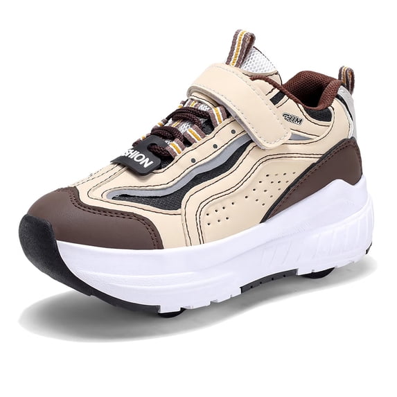 Yiomxhi Kids Roller Shoes, Boys Girls Sneakers with Wheels, Become Sport Sneaker for Birthday Children Christmas Gift, Adjustable Roller Skates Suitable for Men Women
