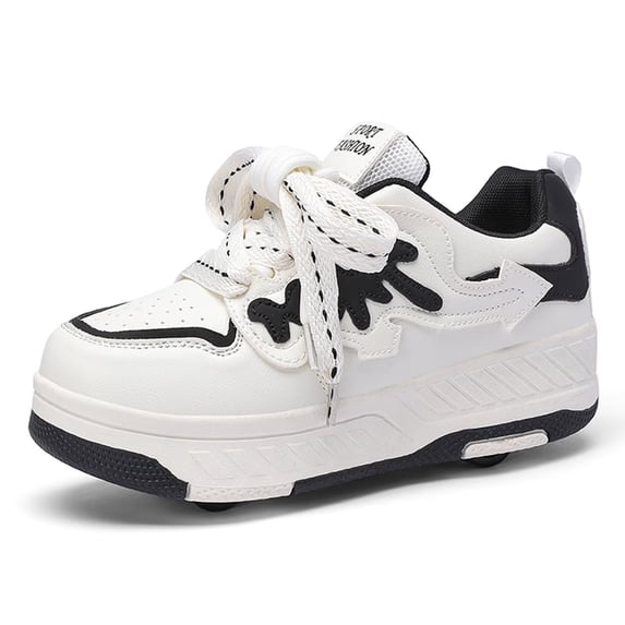 Yiomxhi Kids Roller Shoes, Boys Girls Sneakers with Wheels, Become Sport Sneaker for Birthday Children Christmas Gift, Adjustable Roller Skates Suitable for School Outdoor