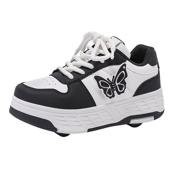 Yiomxhi Kids Roller Shoes, Girls Boys Sneakers with Wheels, Become Sport Sneaker for Christmas Birthday Children Gift, Adjustable Roller Skates Suitable for Outdoor School