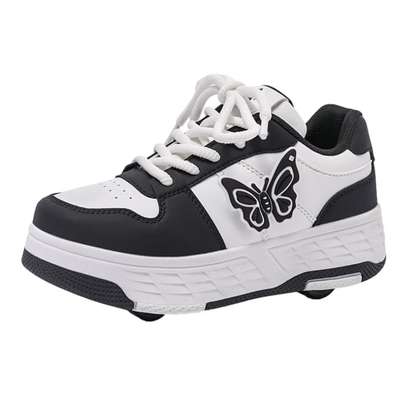 Yiomxhi Kids Roller Shoes, Girls Boys Sneakers with Wheels, Become Sport Sneaker for Christmas Birthday Children Gift, Adjustable Roller Skates Suitable for Outdoor School