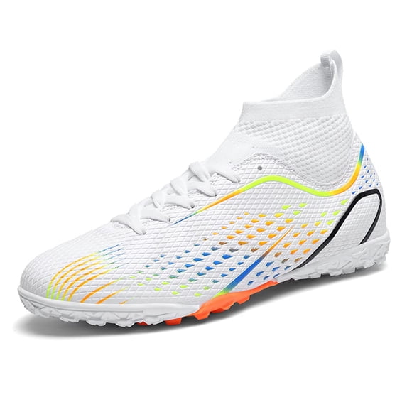 Yiomxhi Soccer Cleats for Men Younth Adult Lightweight Football Shoes with Ankle Support, Breathable Outdoor Turf Cleats for Training and Matches, Long Studs and Short Studs