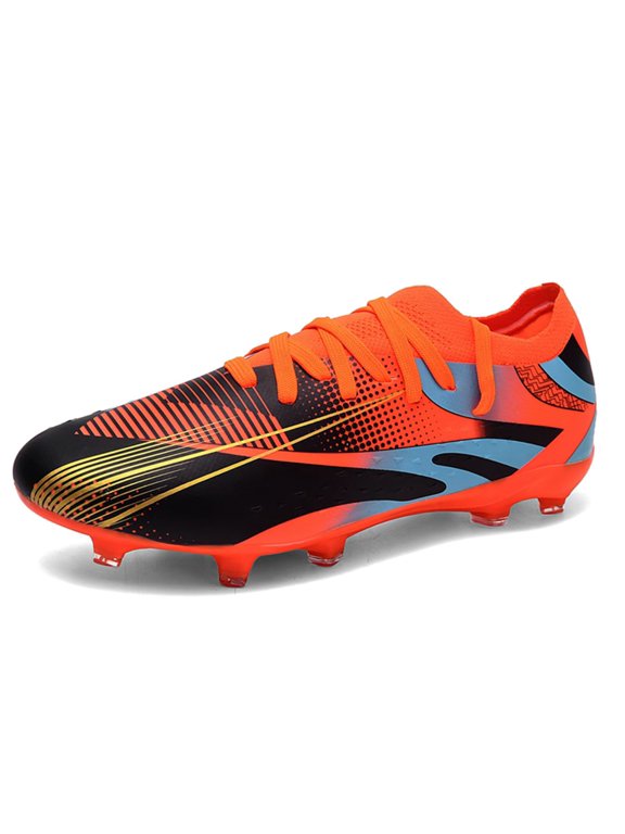 Soccer Cleats for Men Younth Adult Lightweight Football Shoes with Ankle Support, Breathable Outdoor Turf Cleats for Training and Matches, Long Studs and Short Studs
