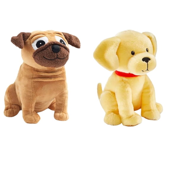 Yip Snap Yap Pug Dog & Biscuit Alyssa Satin Plush Charles Fudge Bulldog New