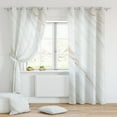 thumbnail image 1 of Yipa 2Pc Luxury Blackout Drapes Marble Living Room Energy Efficient Thermal Insulated Grommet Panels Bedroom Window Curtain Marble-7 W:41" x H:106" *2 Panels, 1 of 1
