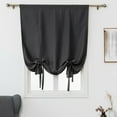 thumbnail image 1 of Yipa Black Blackout Roman Curtains for Kids Bedroom Thermal Insulated Curtains Rod Pocket Tie Up Shade Curtains 1-Panel for Small Windows Bathroom Kitchen (46 x 46 Inches Long), 1 of 6