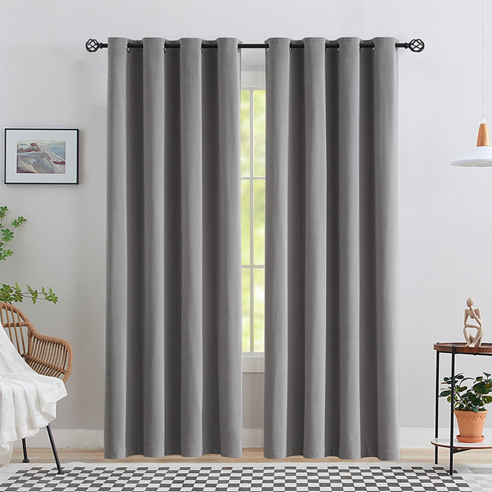 Yipa Blackout Solid Panel Window Curtain Grommet Room Energy Efficient ...
