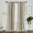 thumbnail image 1 of Yipa Boho Vintage Window Curtain Rod Pocket Tassels Curtains Panel Kitchen Retro Drapes Light Filtering Bedroom Living Room 2#Coffee W:54"x H:63"/137cm*160cm, 1 of 8