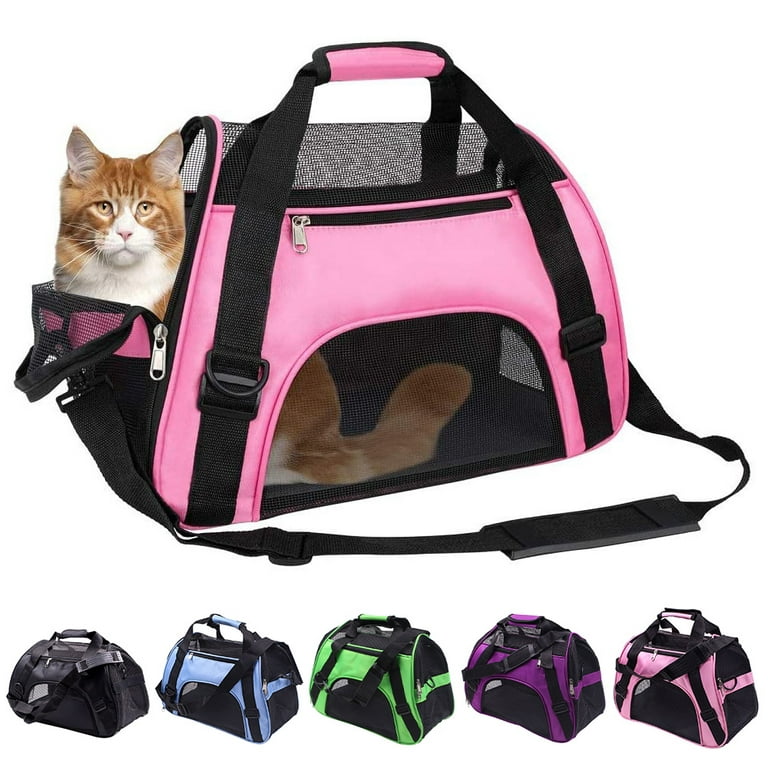 Purrpy Cat Carrier Pet Carrier for Cats and Small Dogs Airline Approved  Soft Sided Carrier Ventilated Pet Travel Carrier Car Seat Safe Carrier