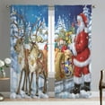 thumbnail image 1 of Yipa Christmas Tulle Window Drapes Sheer Window Drapes Voile Window Curtain Rod Pocket Curtain Panel Style-D W:41x H:91", 1 of 6