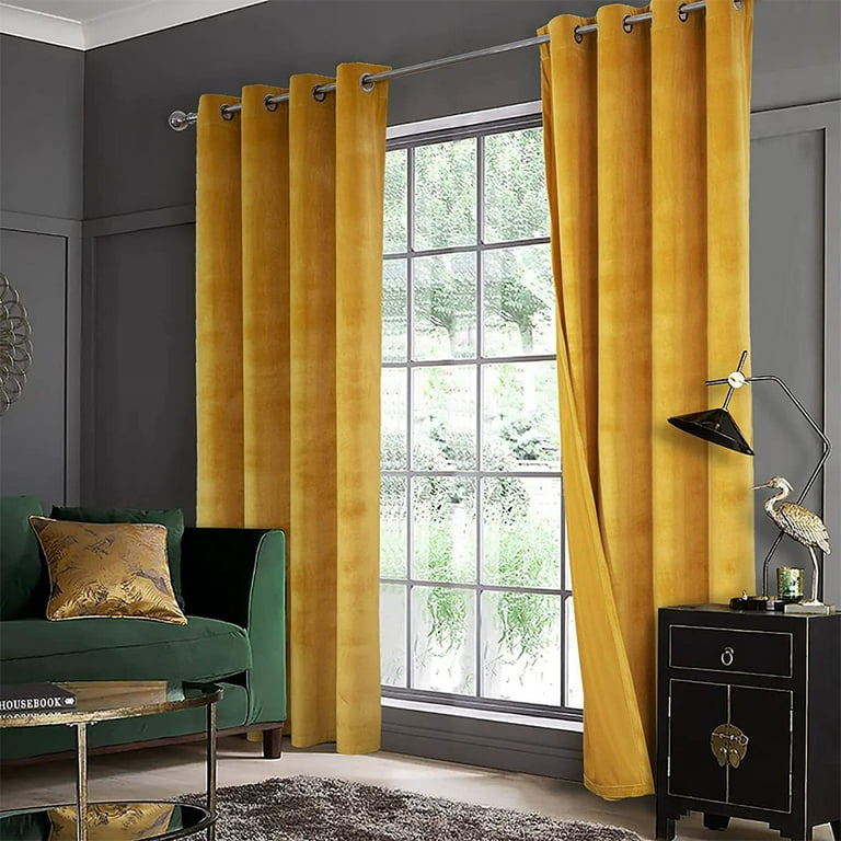 Yipa Grommet Blackout Curtains Room Darkening Privacy Thermal