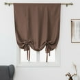 thumbnail image 1 of Yipa Modern Brown Solid Print Decoration Rod Pocket Room Darkening Kitchen Curtains, 22" x 22", 1 of 7