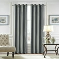 thumbnail image 1 of Yipa Single Curtain Panel Grommet Room Darkening Curtain Velvet Plain Blackout Window Curtain Thermal Insulated Window Drape For Bedroom Light Gray 52"W*72"L, 1 of 1
