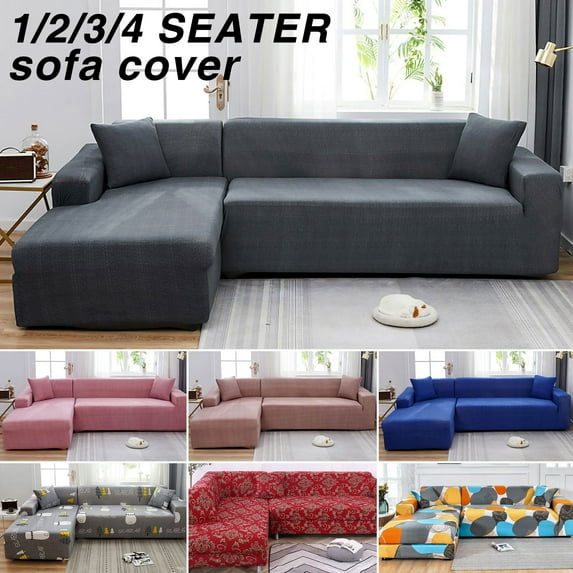 Yipa Sofa Cover Couch Cover Elastic Sofa Cover for Living Room Sofa Slipcover Gray blue 2 Seater:145-185cm(57.09-72.83 inch)