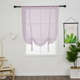 thumbnail image 1 of Yipa Tie Up Window Curtains, Sheer Window Drapes,Short Curtain Scarf,Cafe Kitchen Curtain Valance,Rod Pocket Curtain Panel Purple 47.2" Width x47.2" Length 1-Panel, 1 of 8