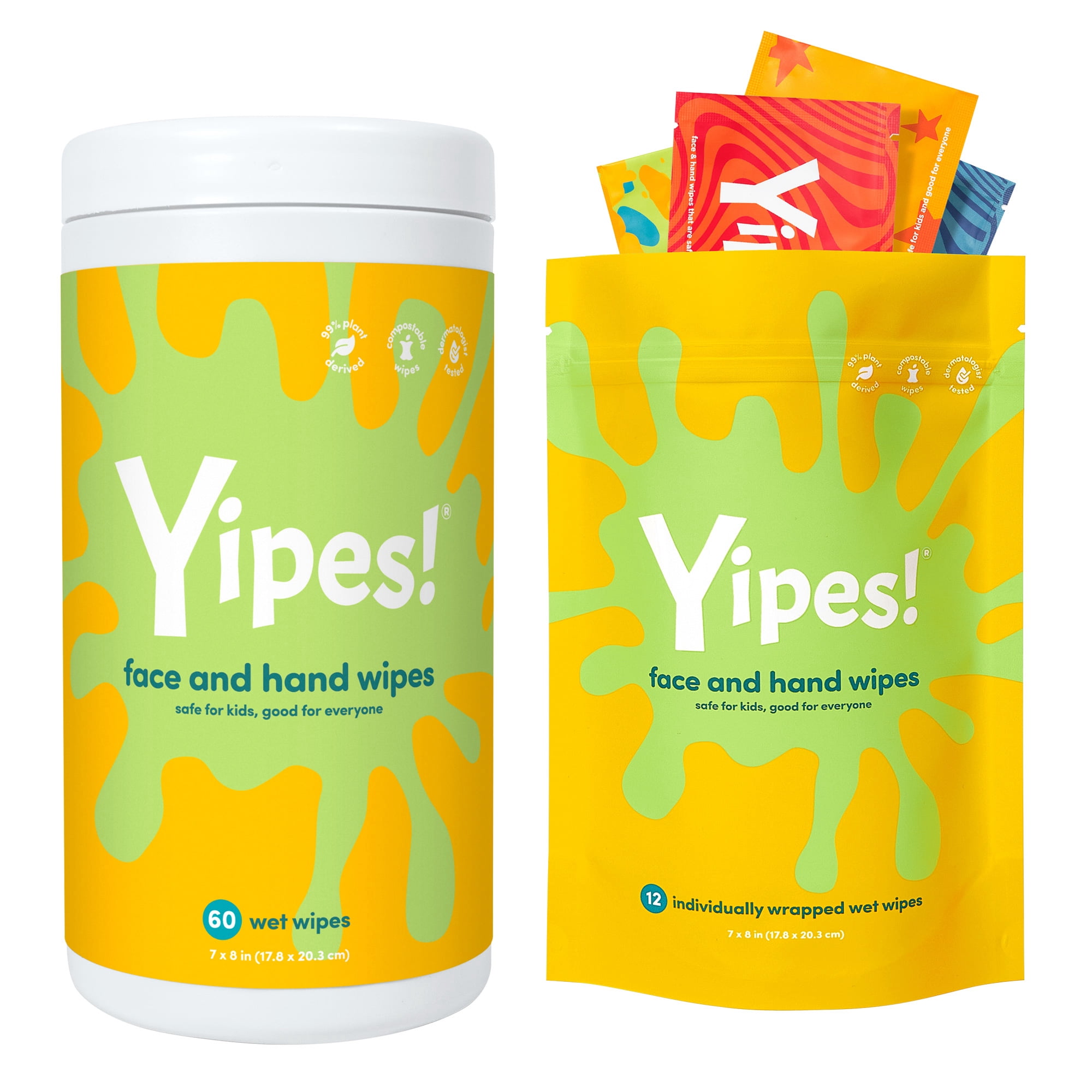 Yipes! Plant-based Face and Hand Wipes for Kids